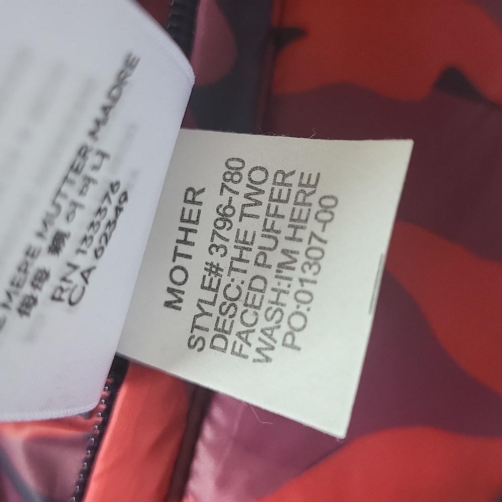 Mother The Two Faced Puffer Reversible Camo Jacket SzXS - Picture 6 of 9